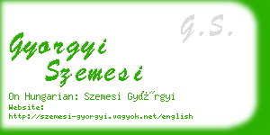 gyorgyi szemesi business card